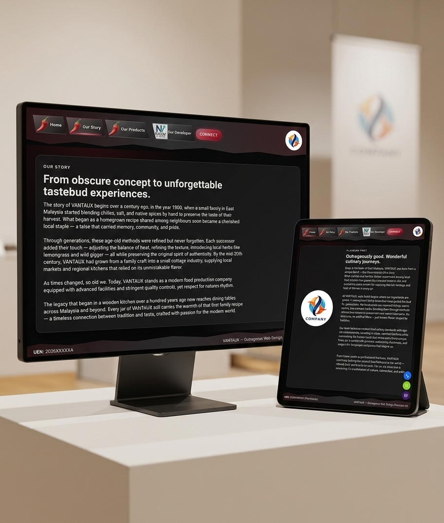 E-Commerce website mockup