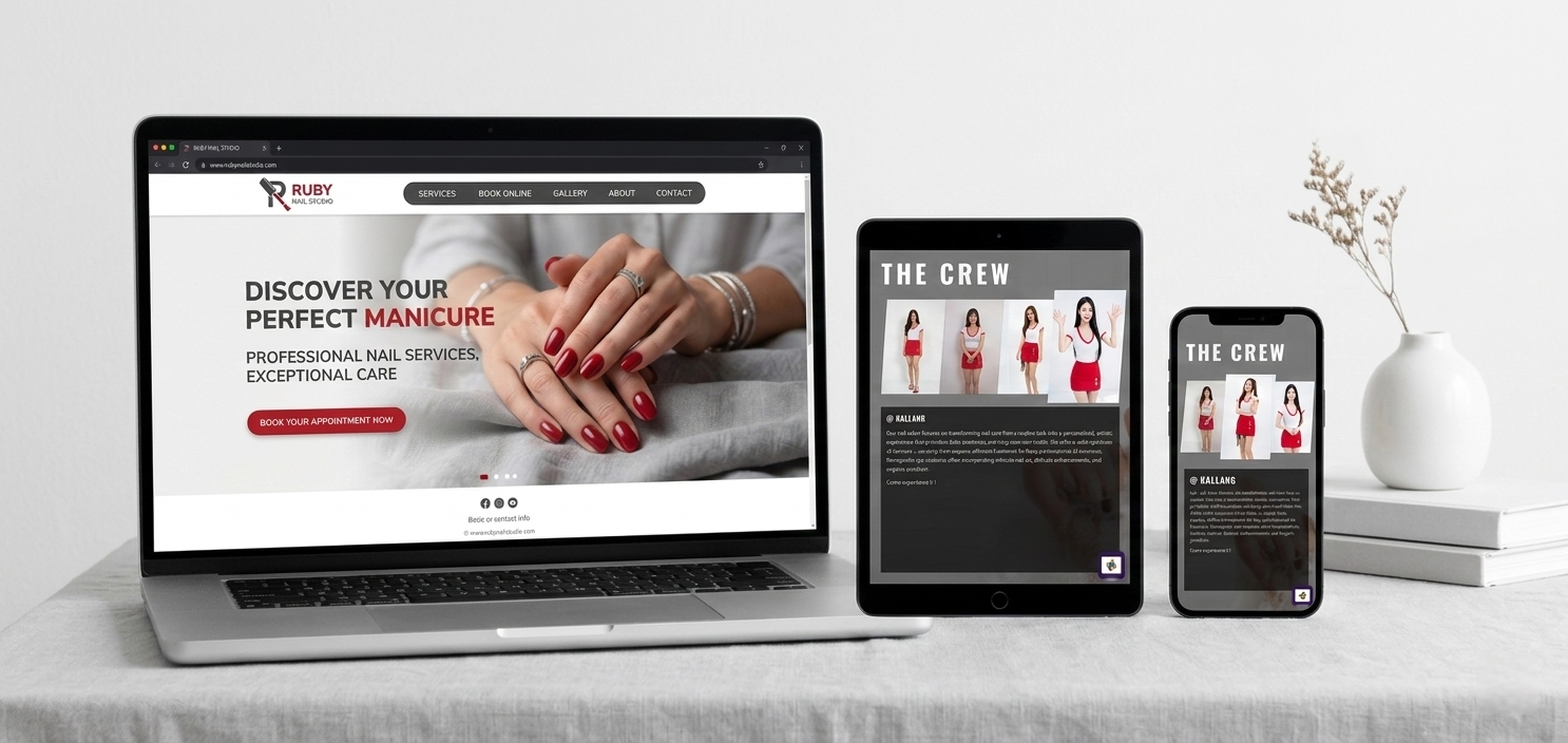 Nail Studio website mockup